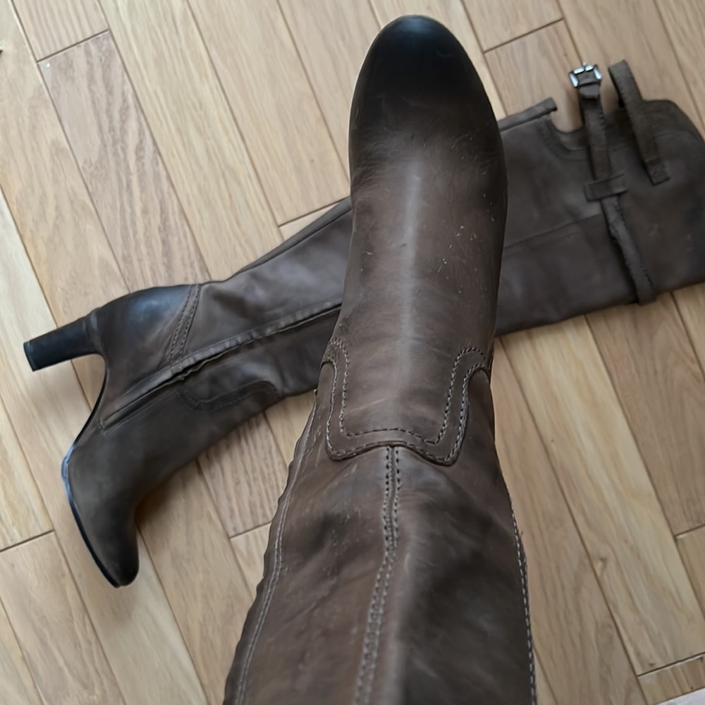 Sam Edelman thigh high boots. Grey/brown leather. Size 9 M. Sutton. Like new!